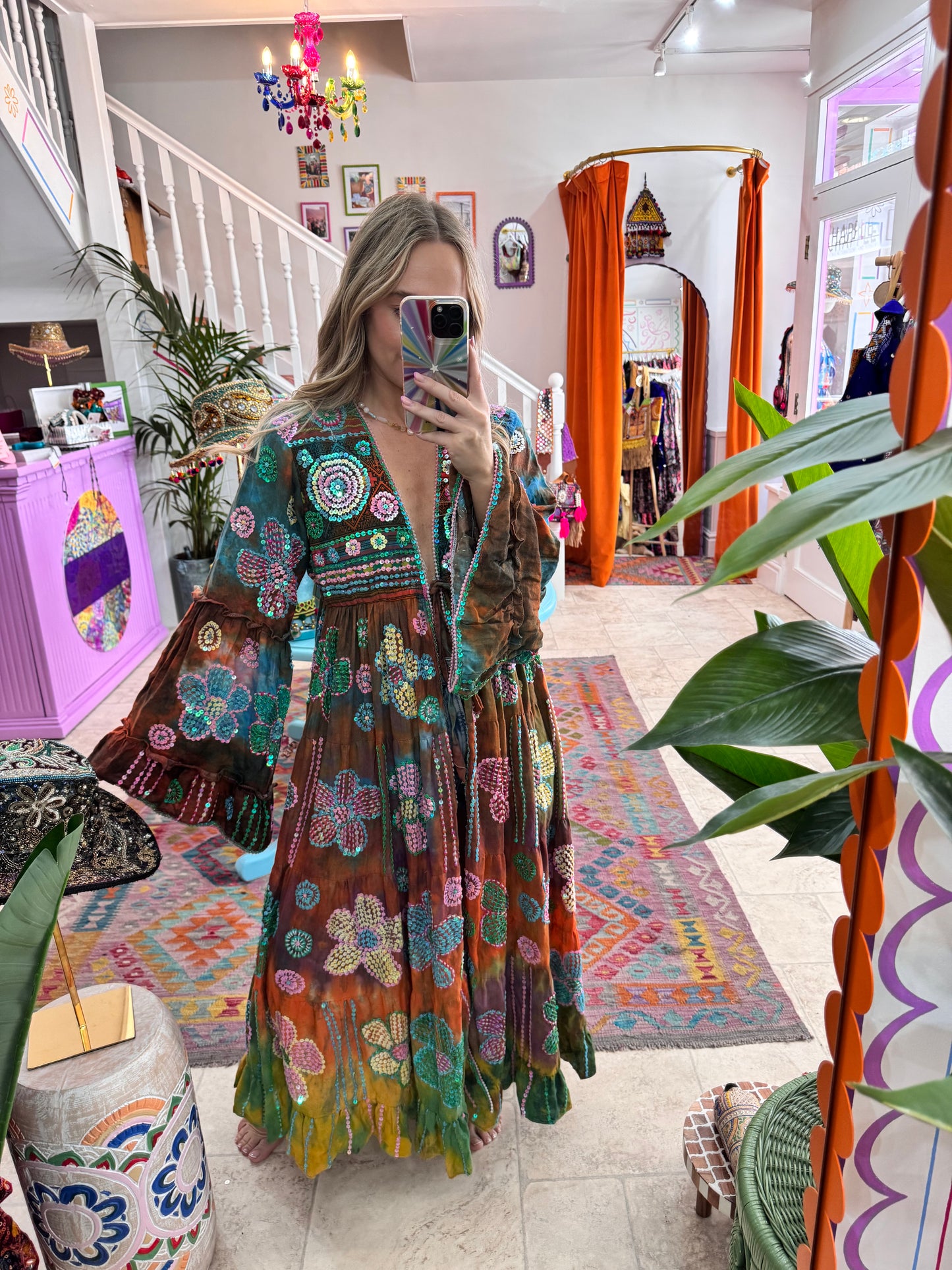 Gypsy Soul Maxi Kimono Ruffle Jacket - 1