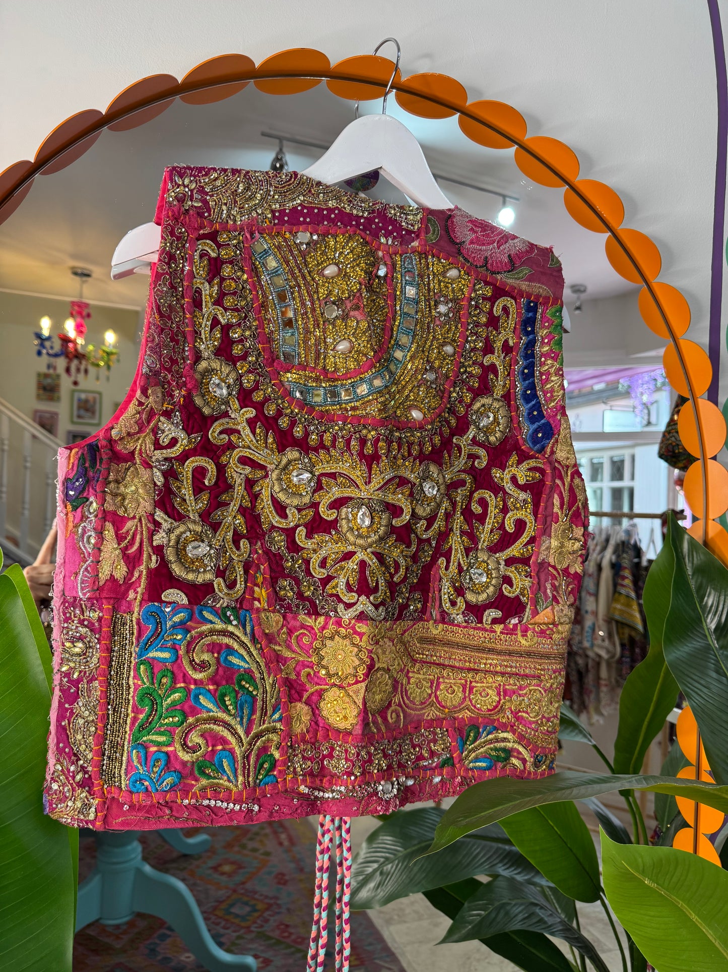 Tapestry Vintage Waistcoat - Pink