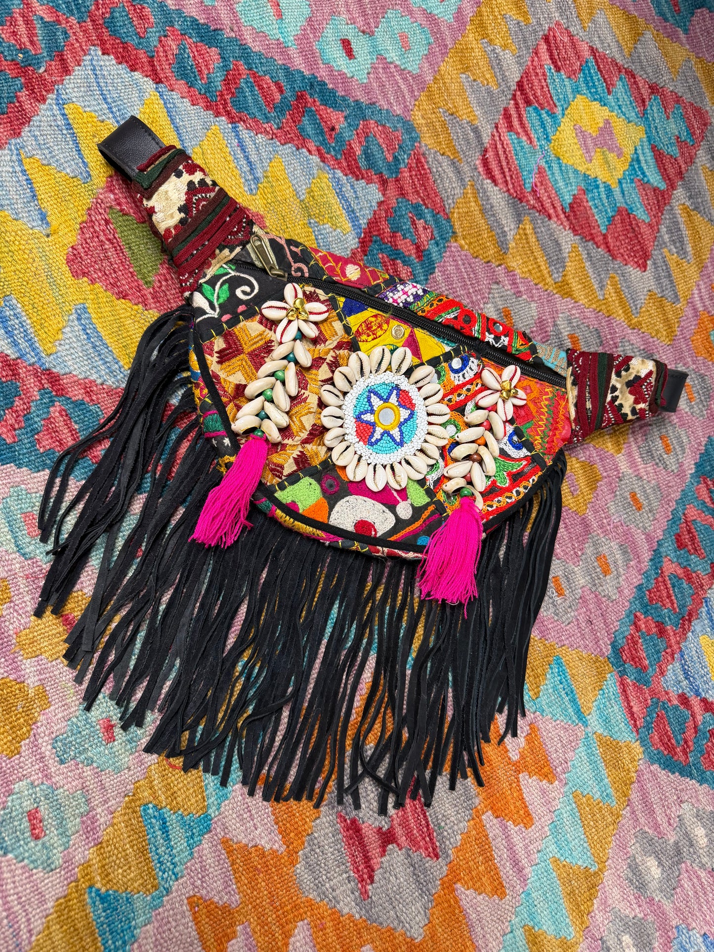 Boho Black Bumbag