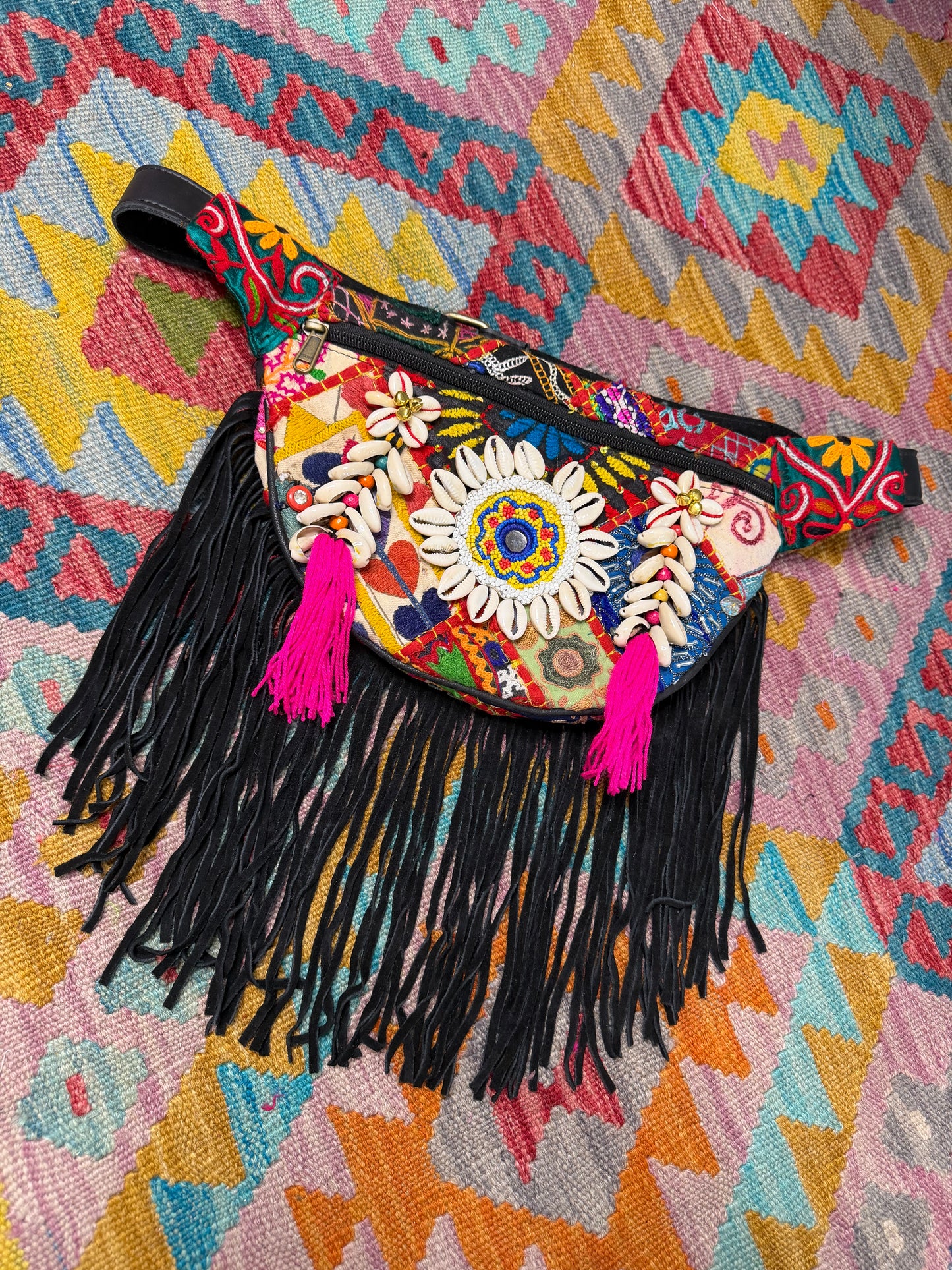 Boho Black Bumbag