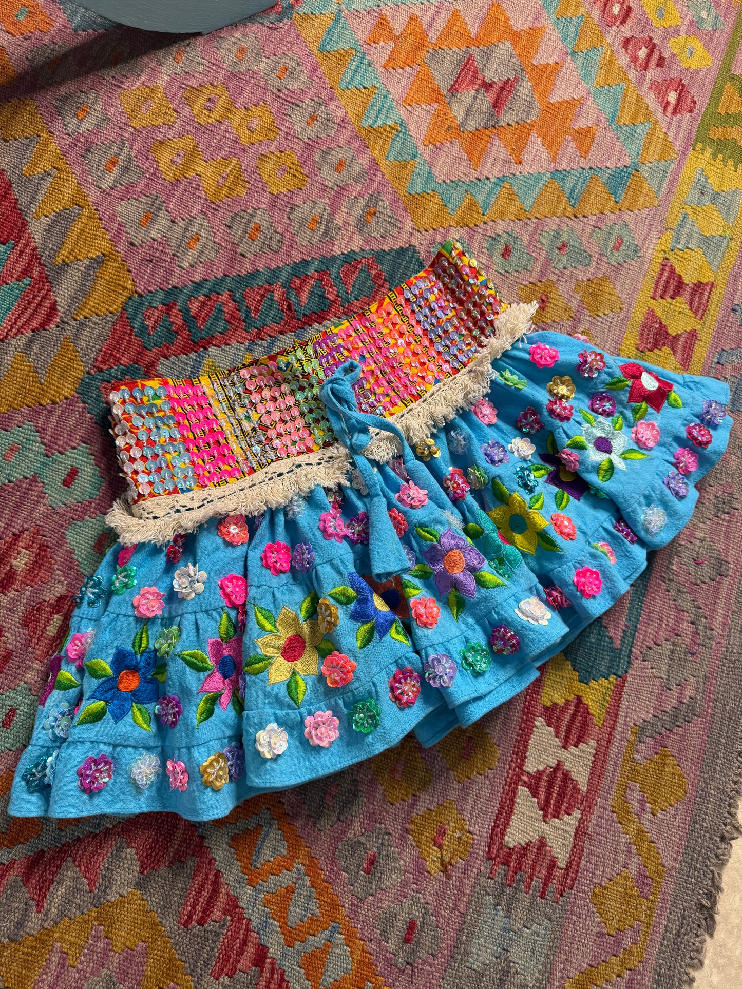 Gypsy Soul Mini Blue Skirt - 3