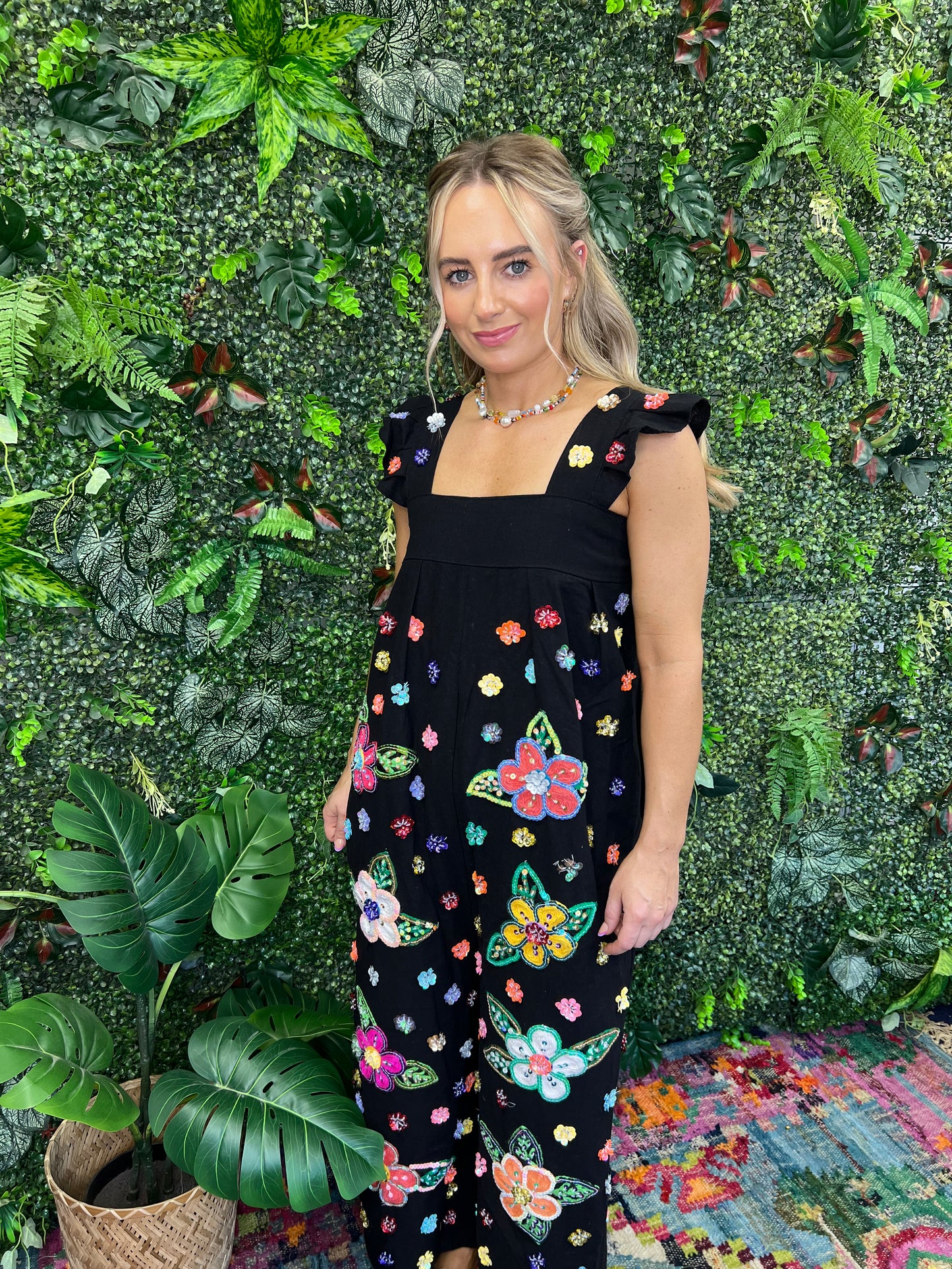 Black Sequin Jumpsuit