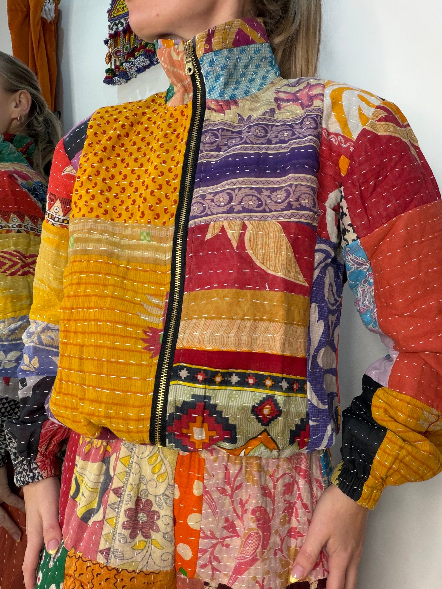 Blanket Kantha Bomber - 8 - UK 10