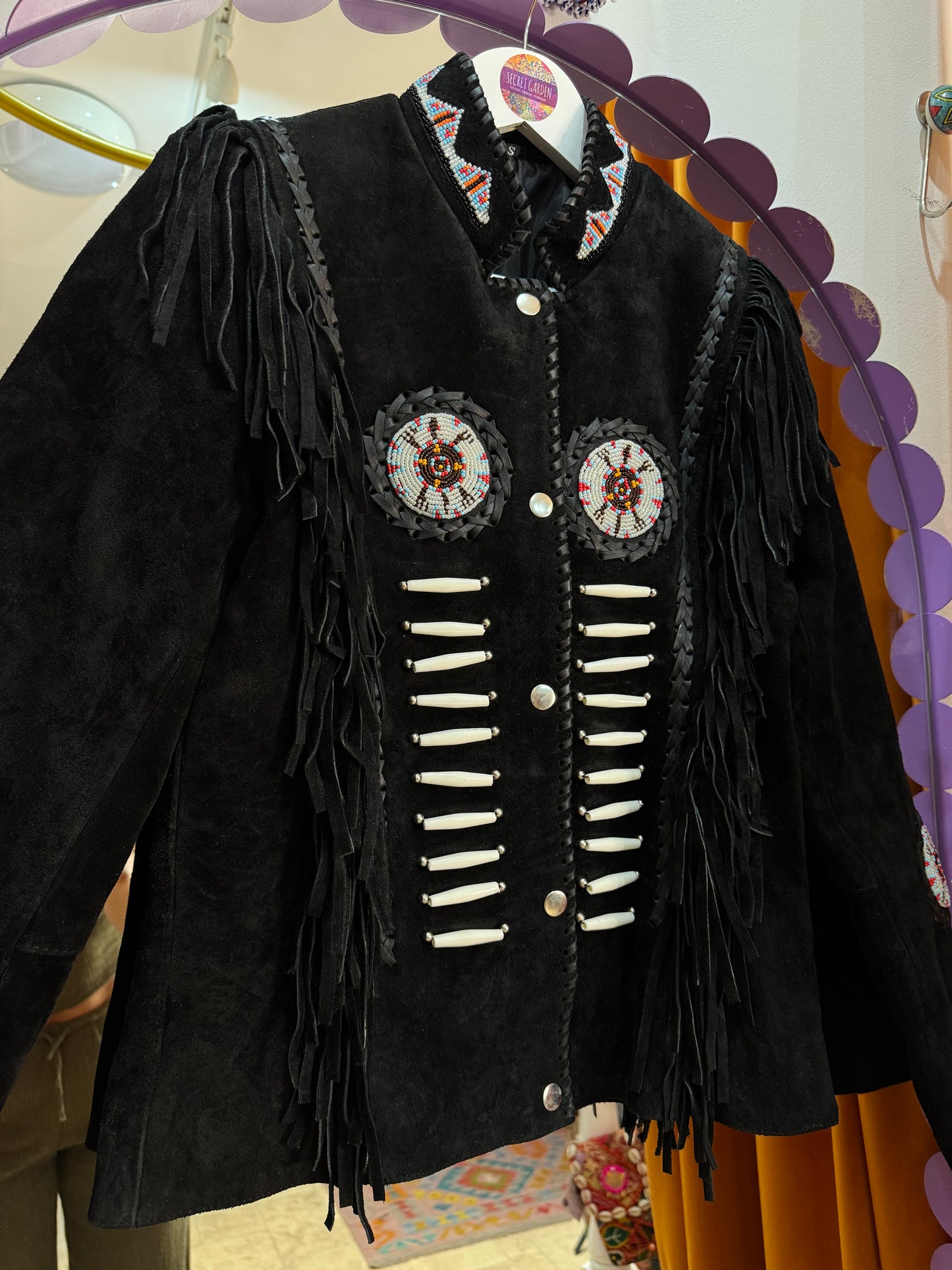 Arizona Black Tassel Suede Jacket - Pre Order