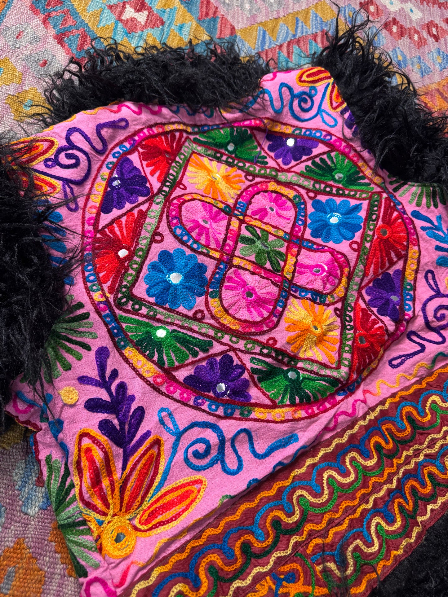 Faux Fur Flower Gilet