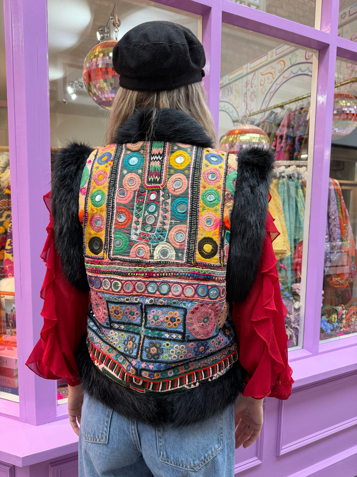 Faux Fur Banjara Gilet