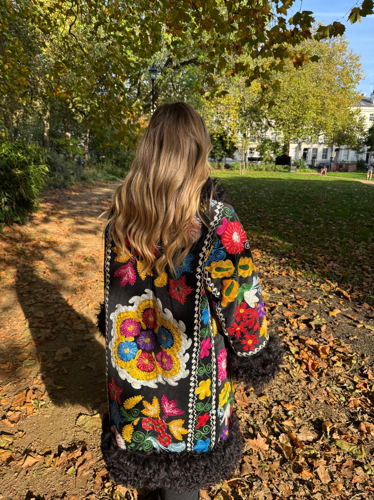 Vintage 70s Afghan Suzani Long Coat