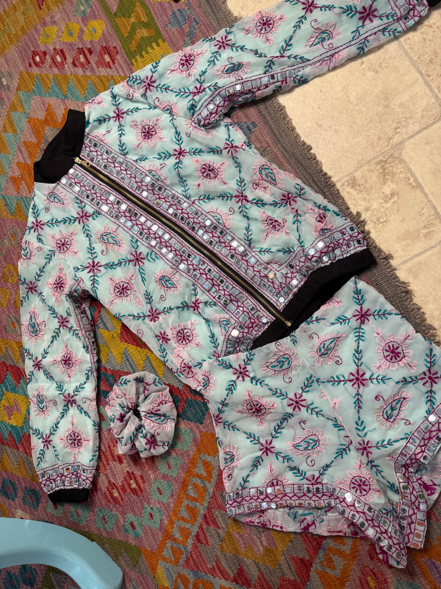 Phulkari Bomber & Shorts Co ord