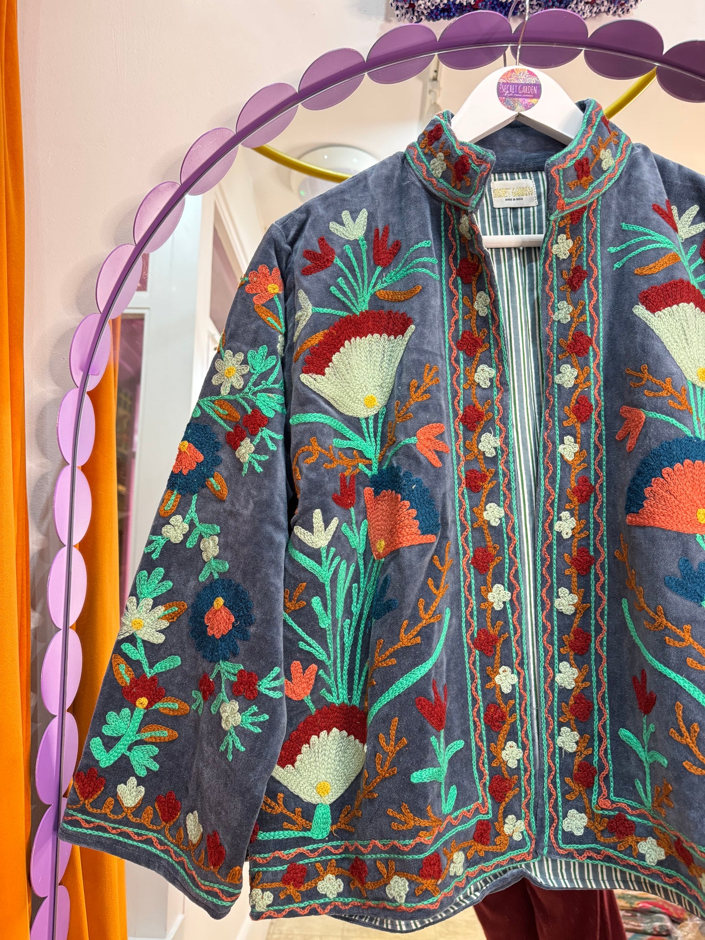 Velvet Suzani Duster Jacket