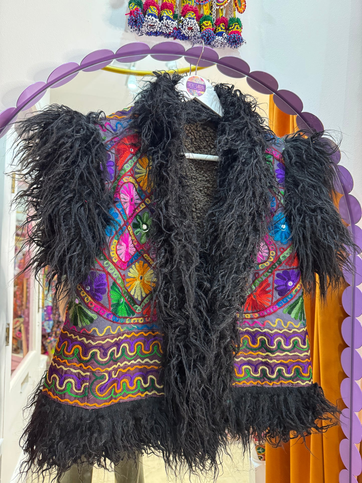 Faux Fur Flower Gilet