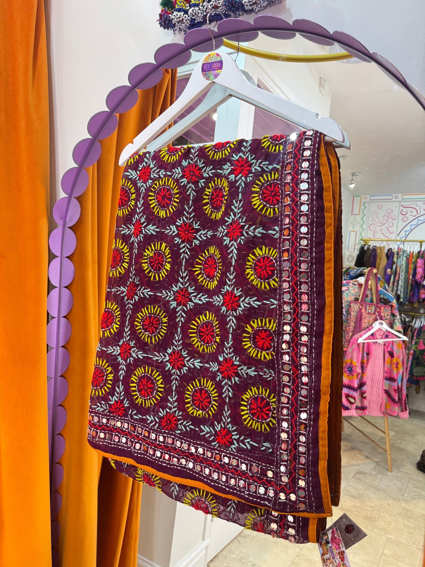 Phulkari Wool Scarf - 28