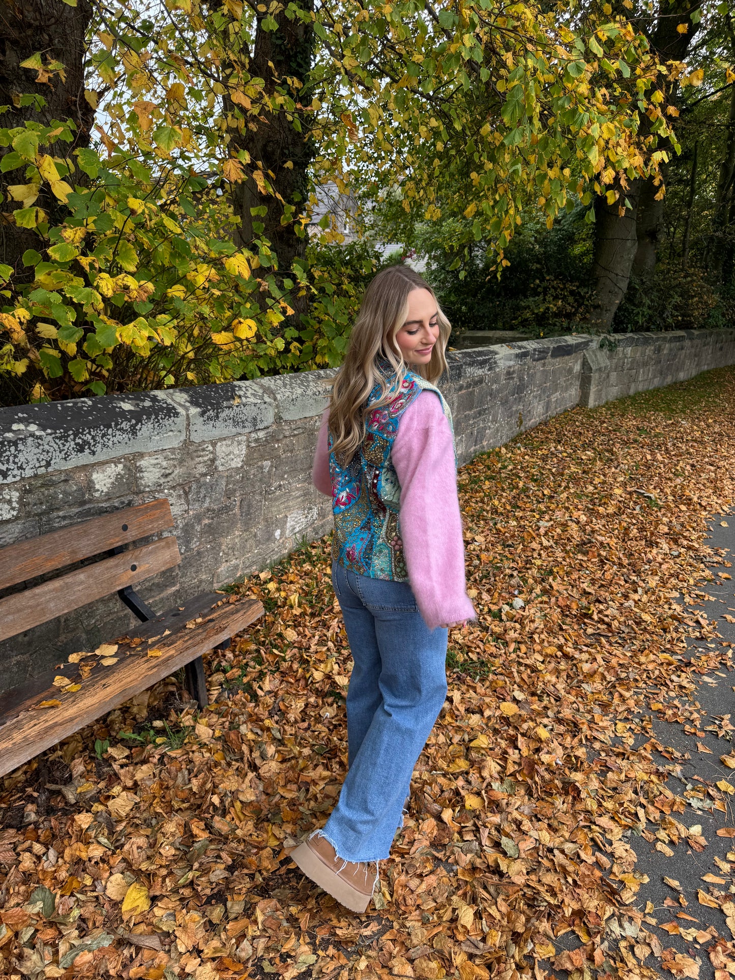 Tapestry Vintage Waistcoat - Blue