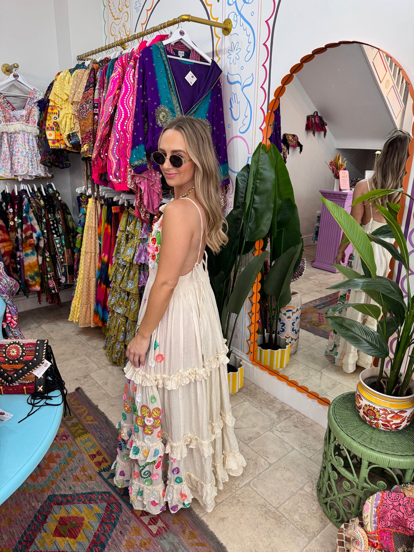 Gypsy Soul Maxi Dress in Cream