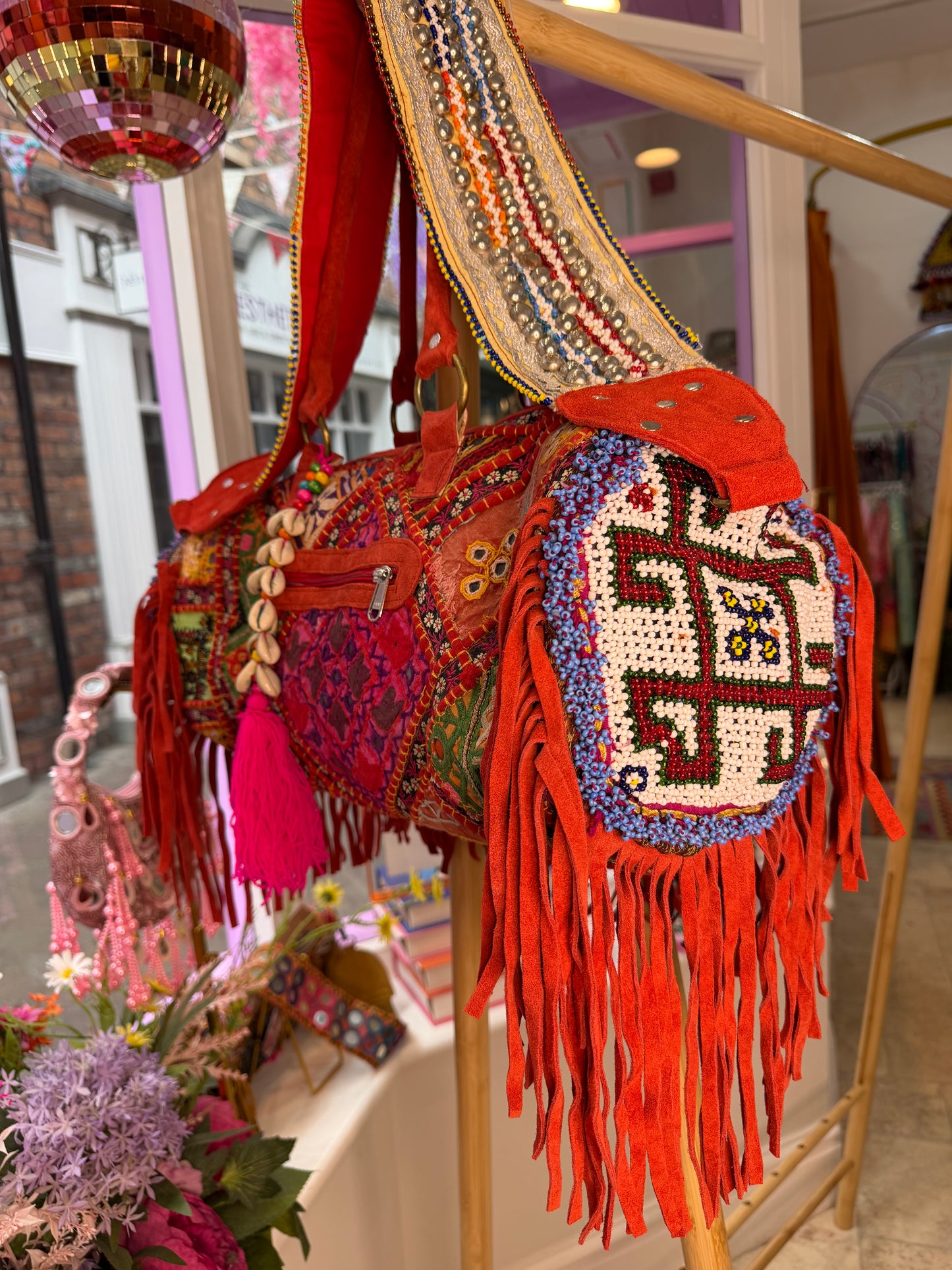 Havana Overnight Tassel Bag - Red