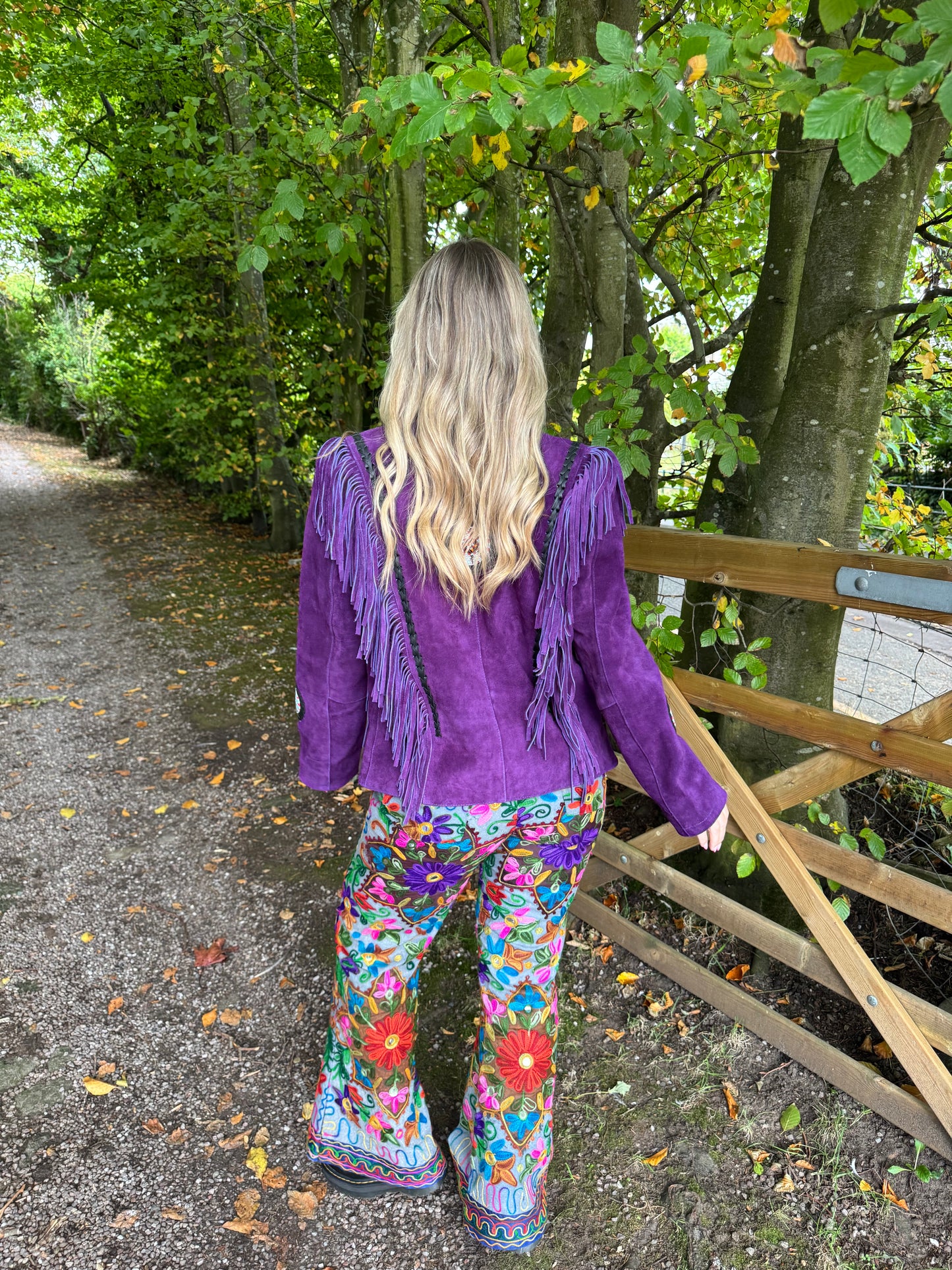 Arizona Purple Tassel Suede Jacket - Pre Order