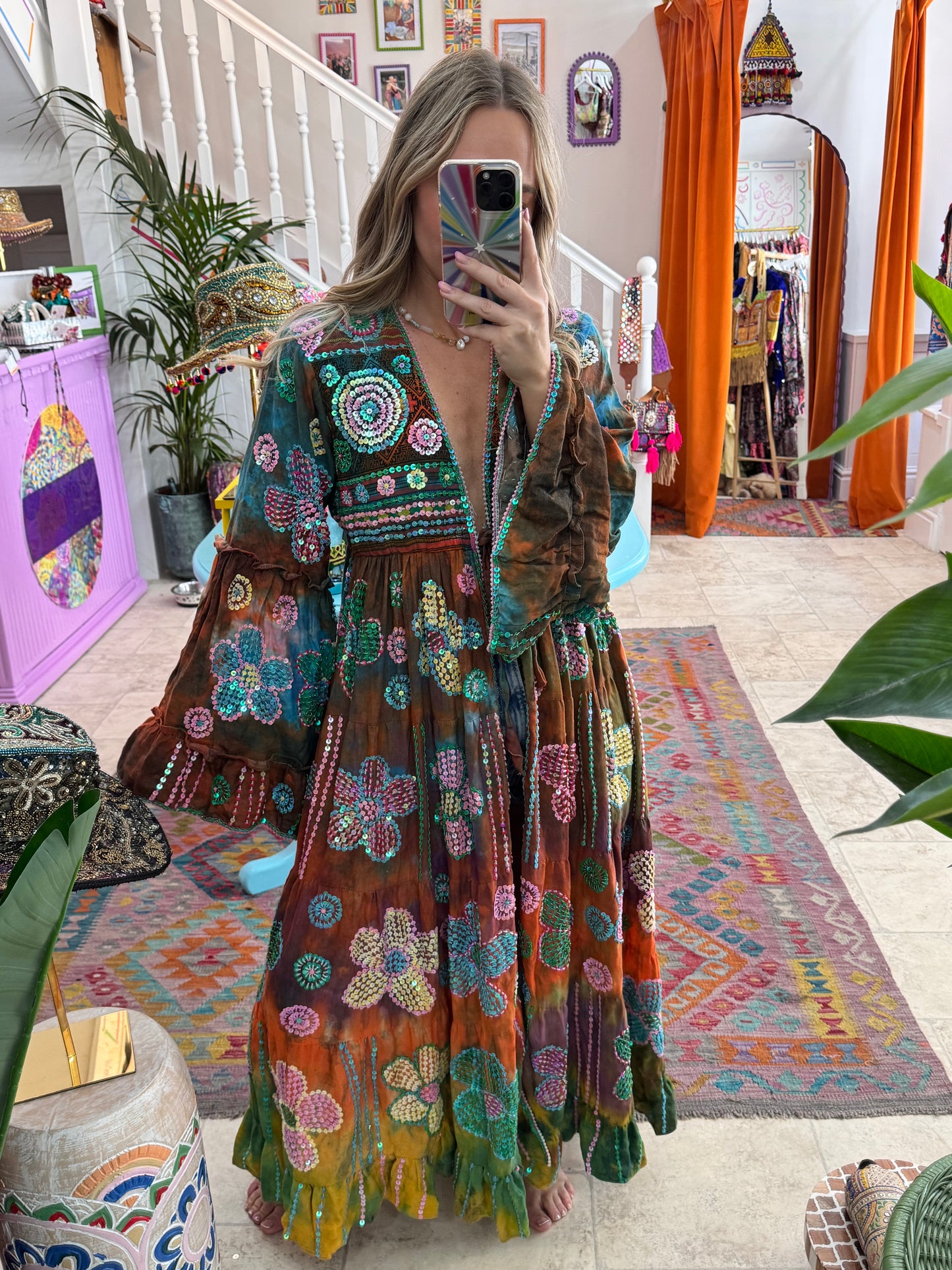 Gypsy Soul Maxi Kimono Ruffle Jacket - 1