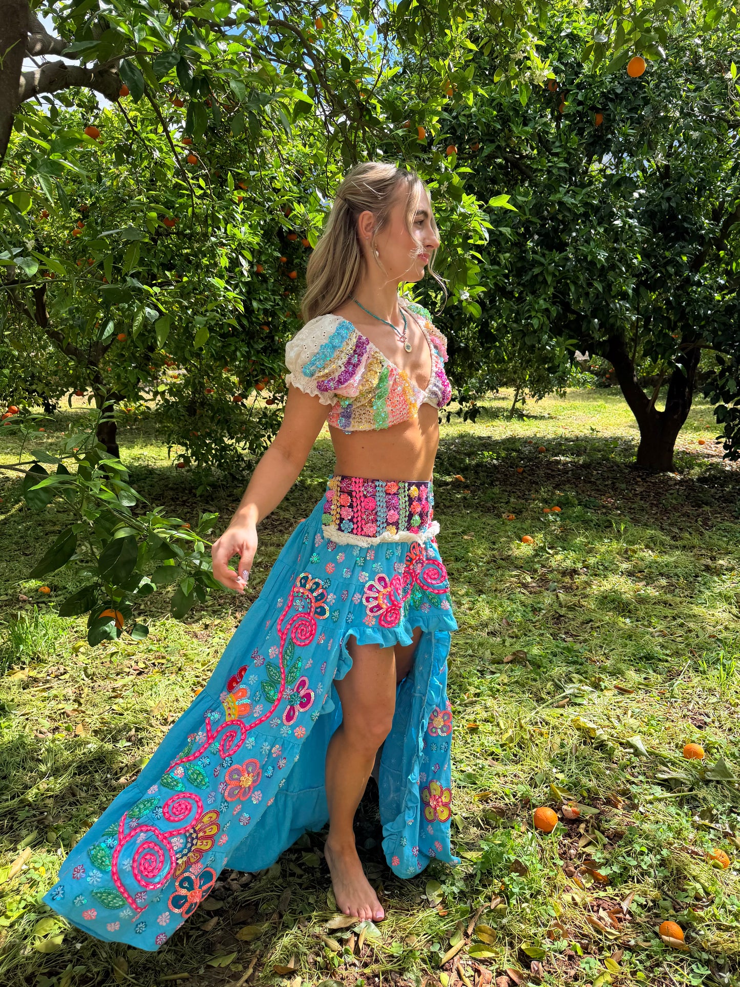 Gypsy Soul Ibiza Skirt Blue - 2