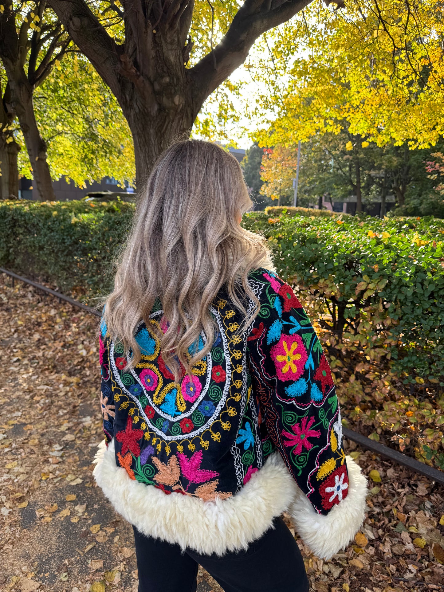 Vintage 70s Afghan Suzani Short Coat