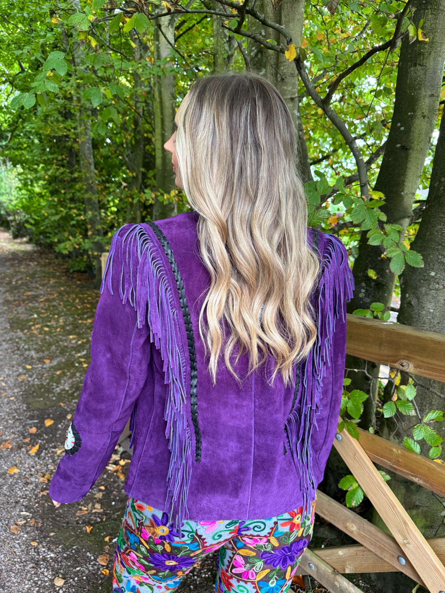 Arizona Purple Tassel Suede Jacket - Pre Order