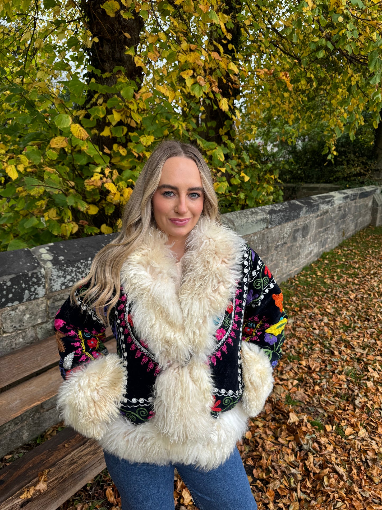 Vintage 70s Afghan Suzani Short Coat