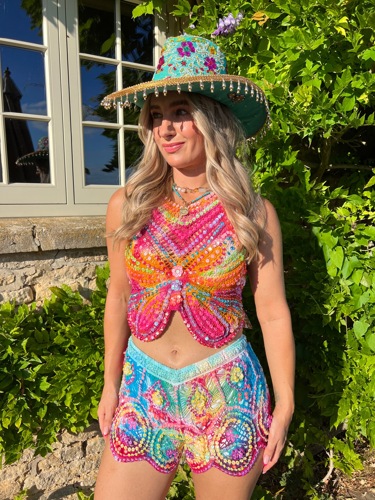 Gypsy Soul Embellished Crochet Co ord