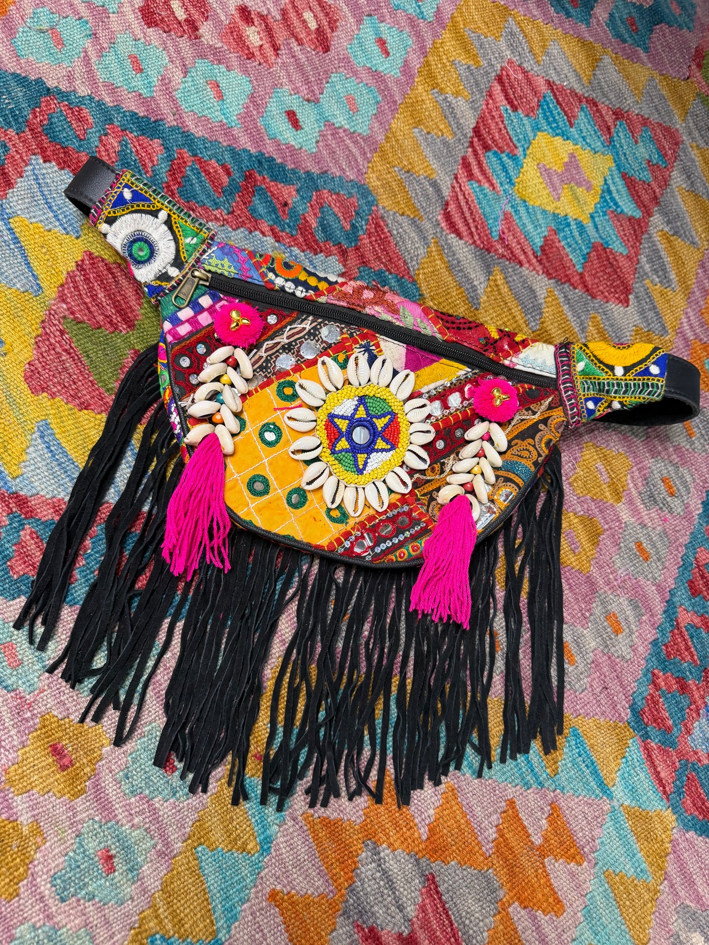 Boho Black Bumbag