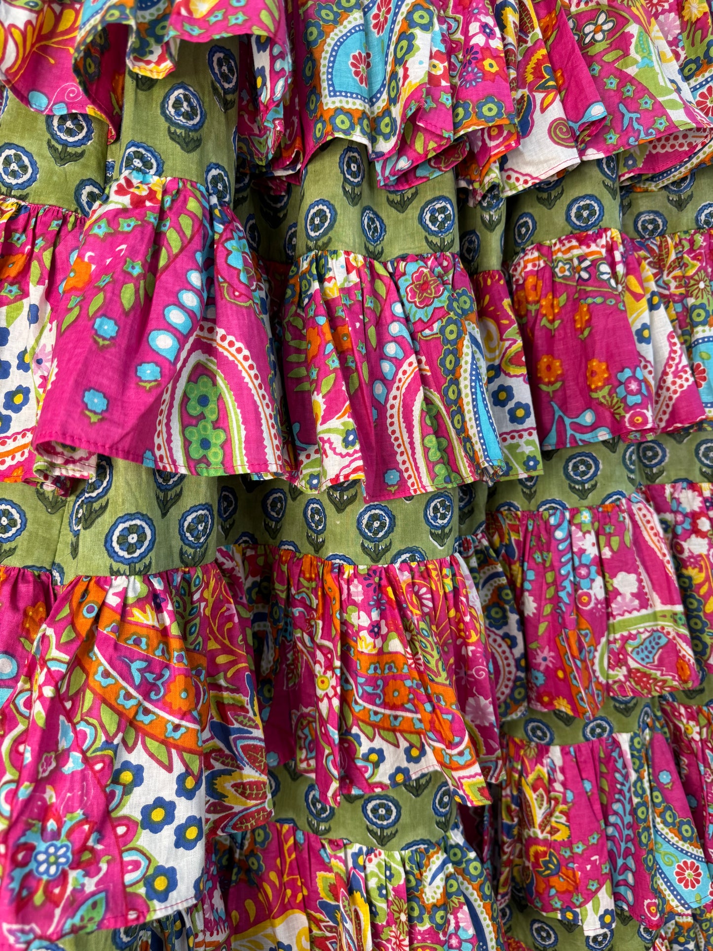 Frida Maxi Skirt - Pink & Green