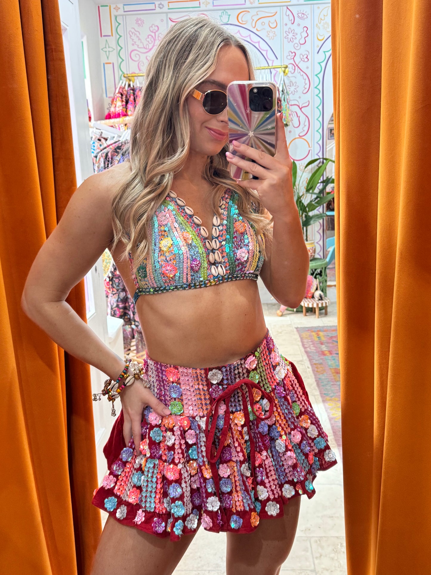 Gypsy Soul Mini Red Skirt