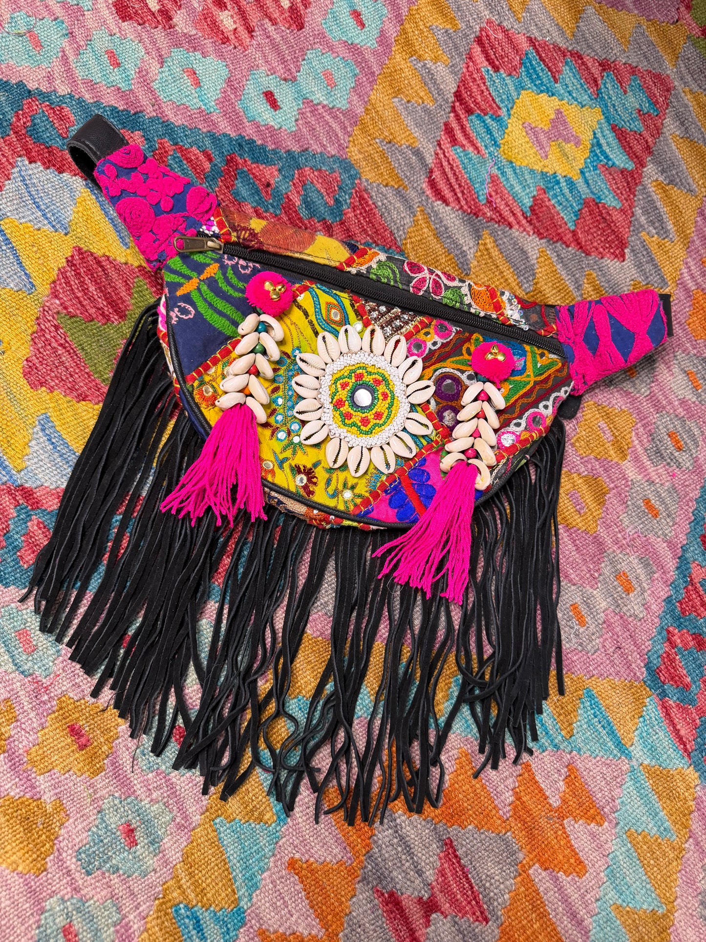 Boho Black Bumbag
