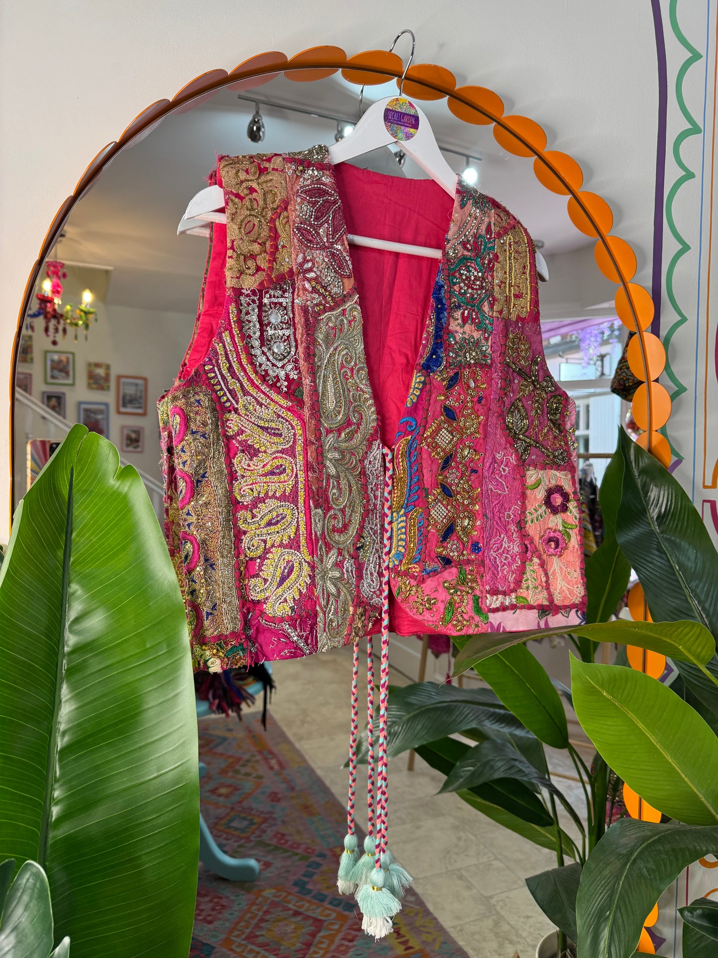 Tapestry Vintage Waistcoat - Pink