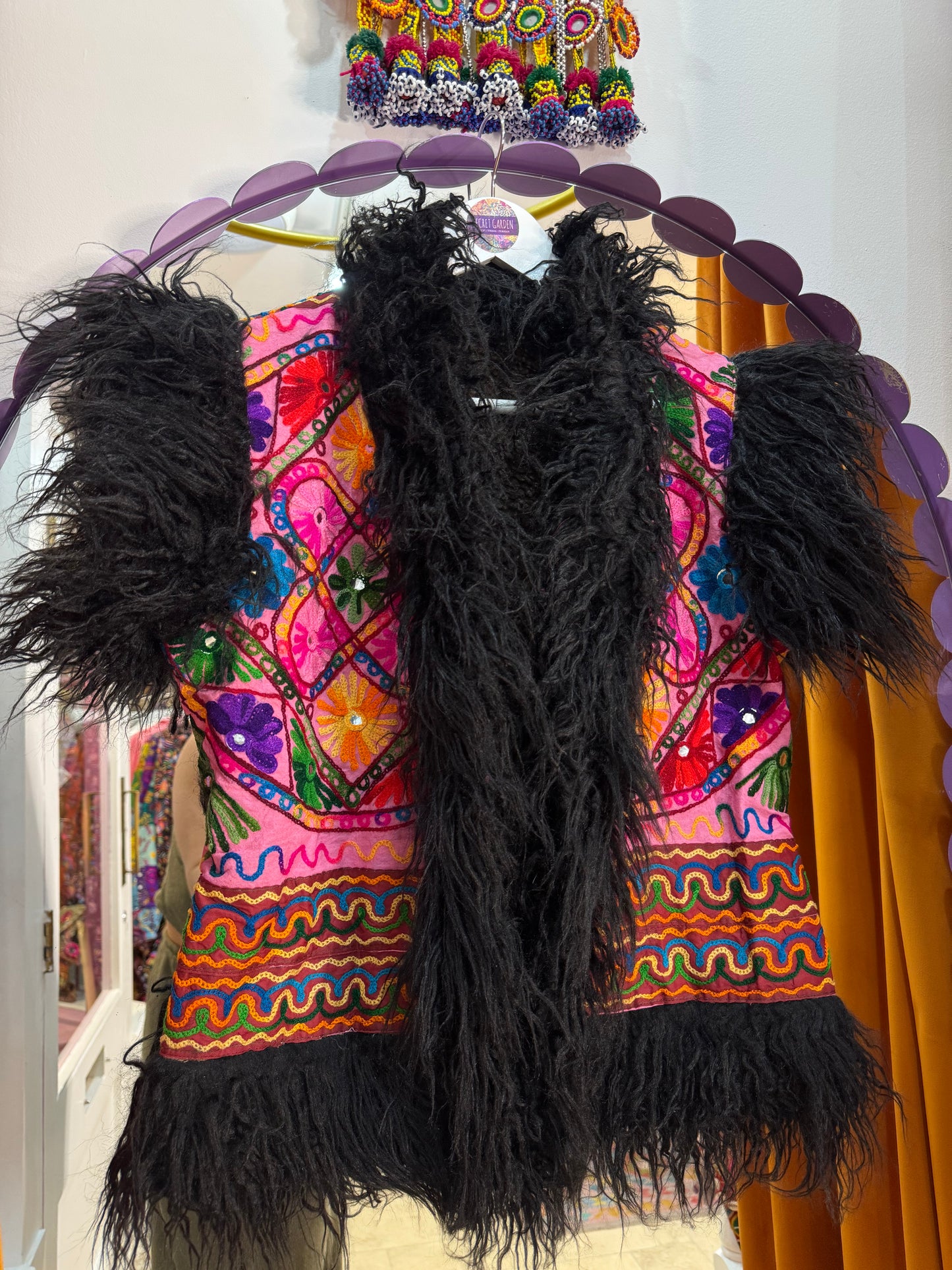 Faux Fur Flower Gilet
