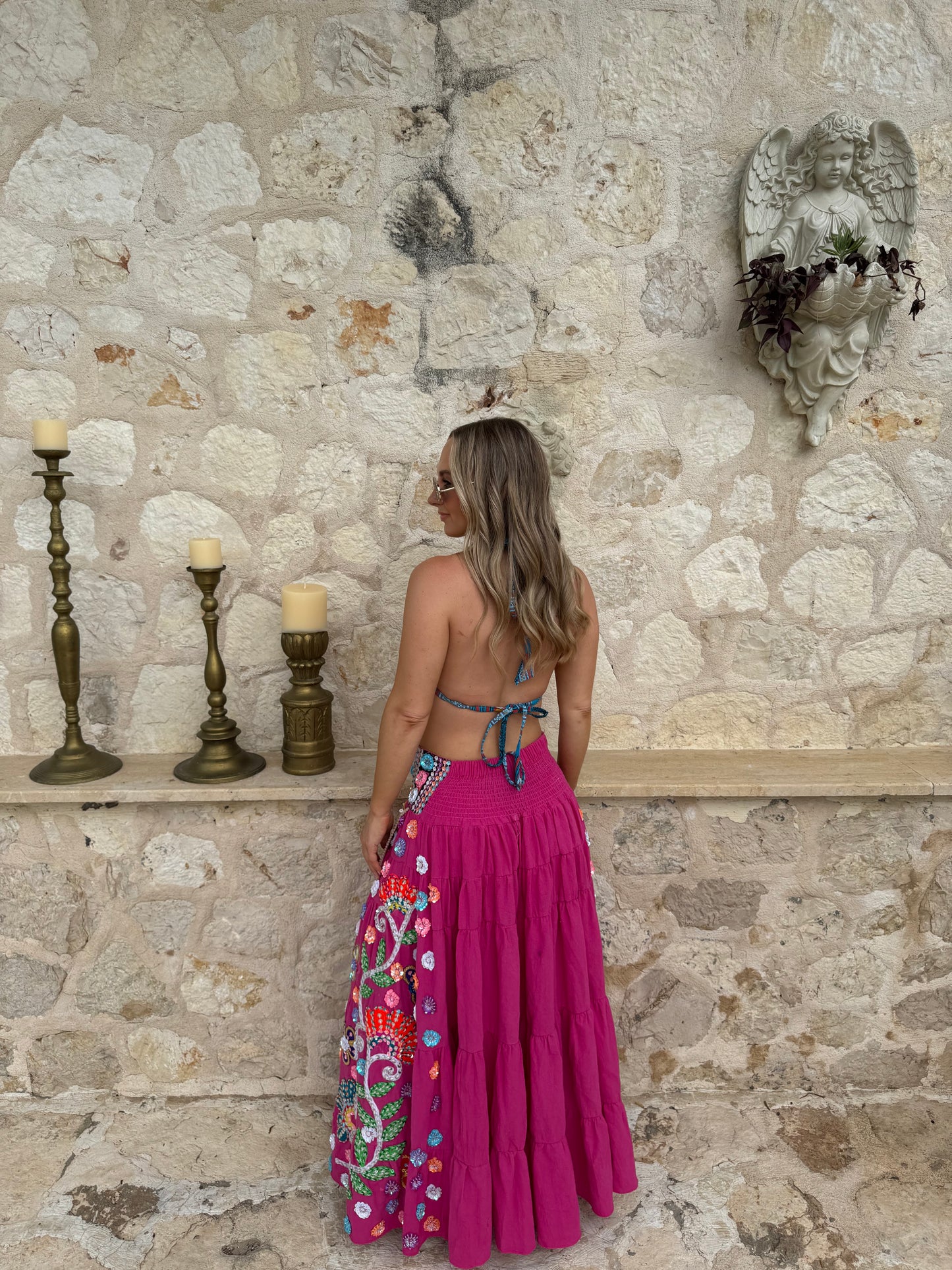 Gypsy Soul Ibiza Skirt in Pink
