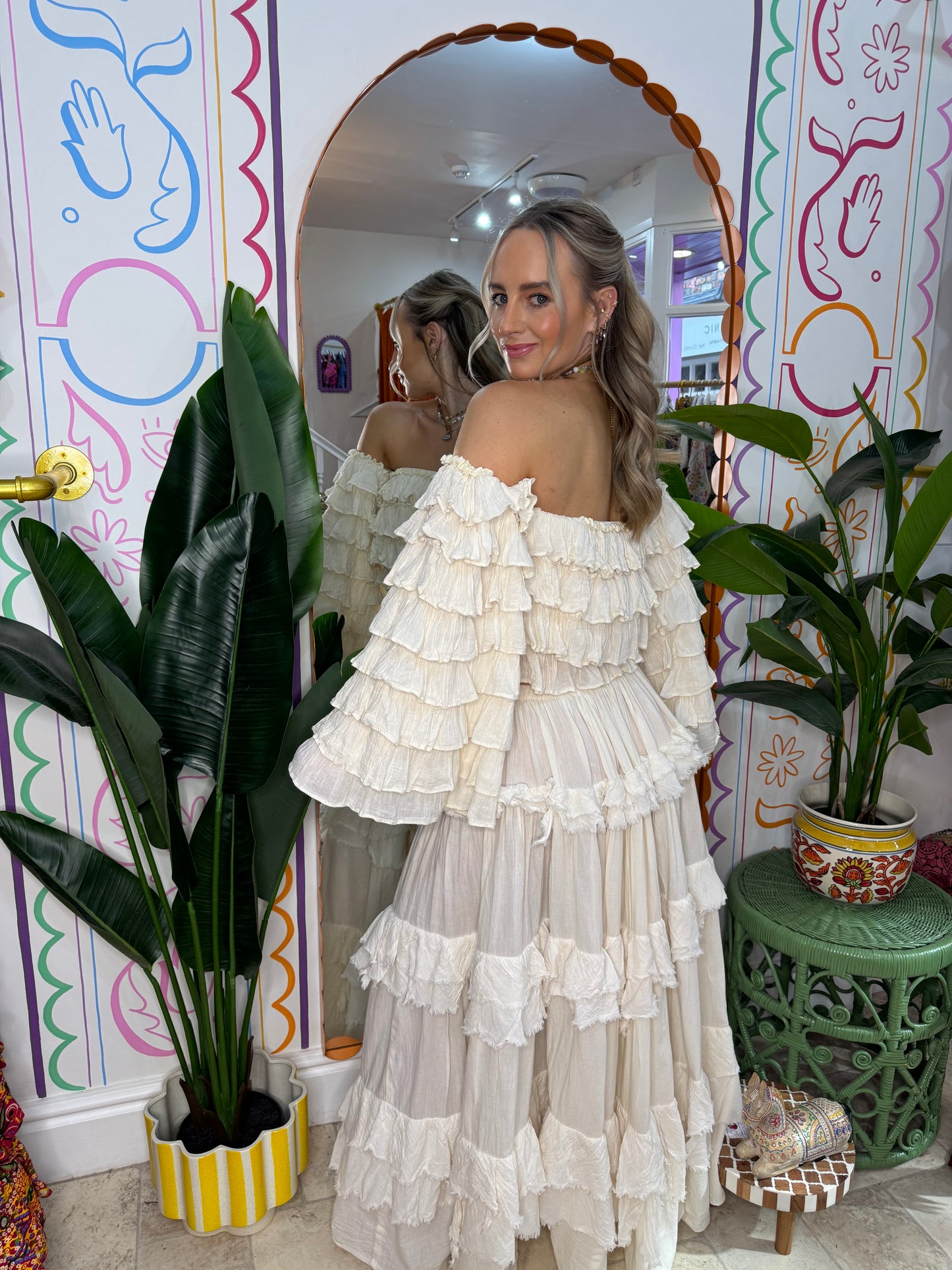 Bohemia Ruffle Top & Maxi Skirt Set