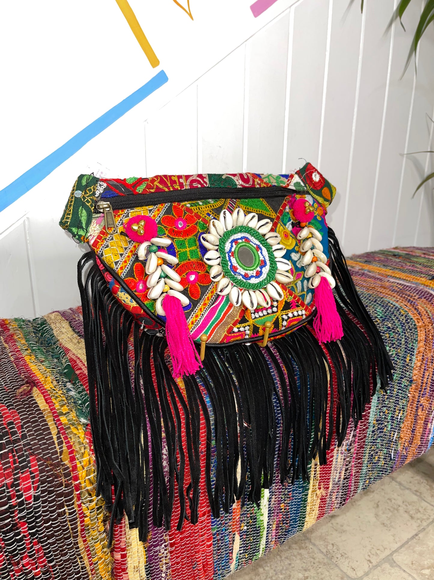 Boho Black Bumbag - 4