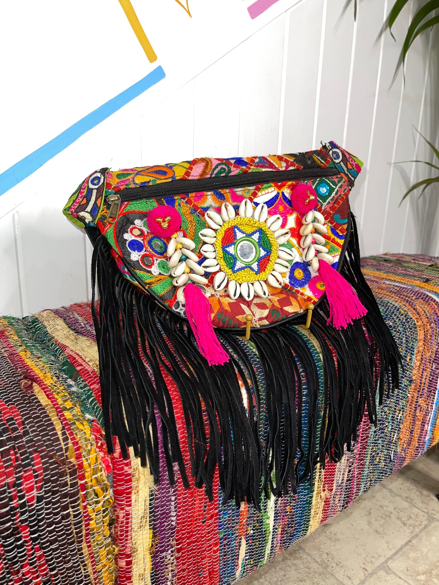 Boho Black Bumbag - 5