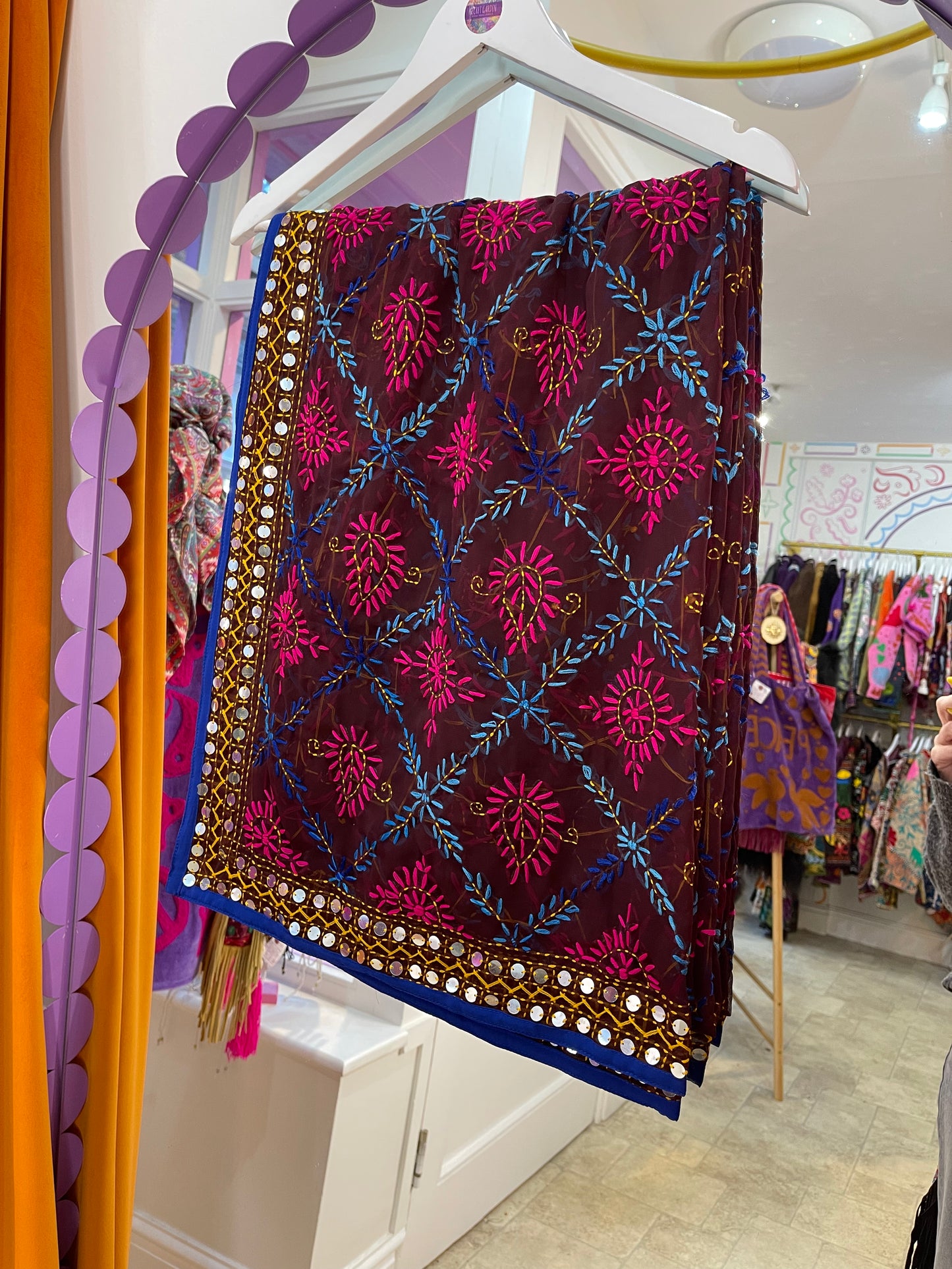 Phulkari Wool Scarf - 17