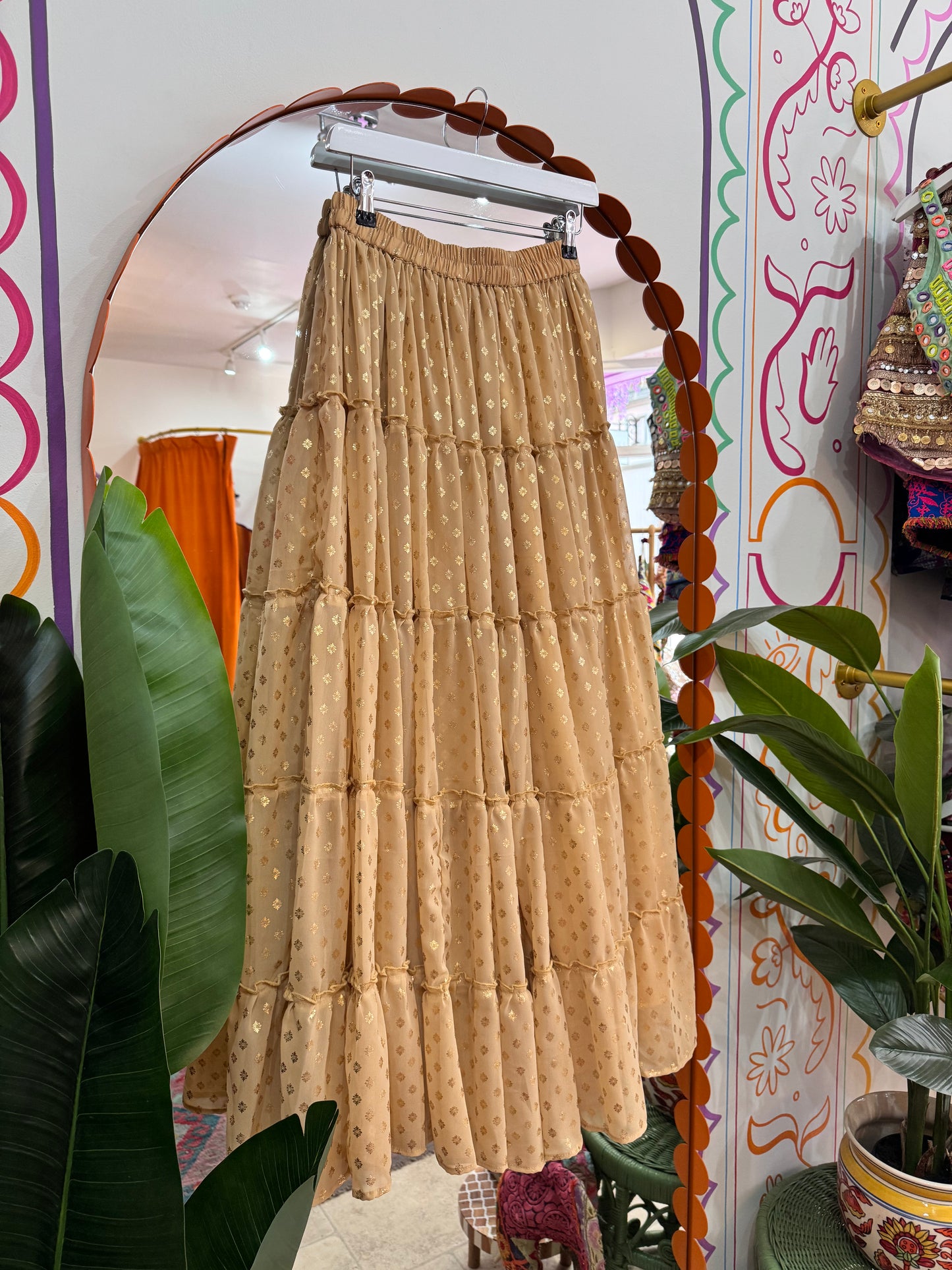 Golden Hour Maxi Skirt in Nude