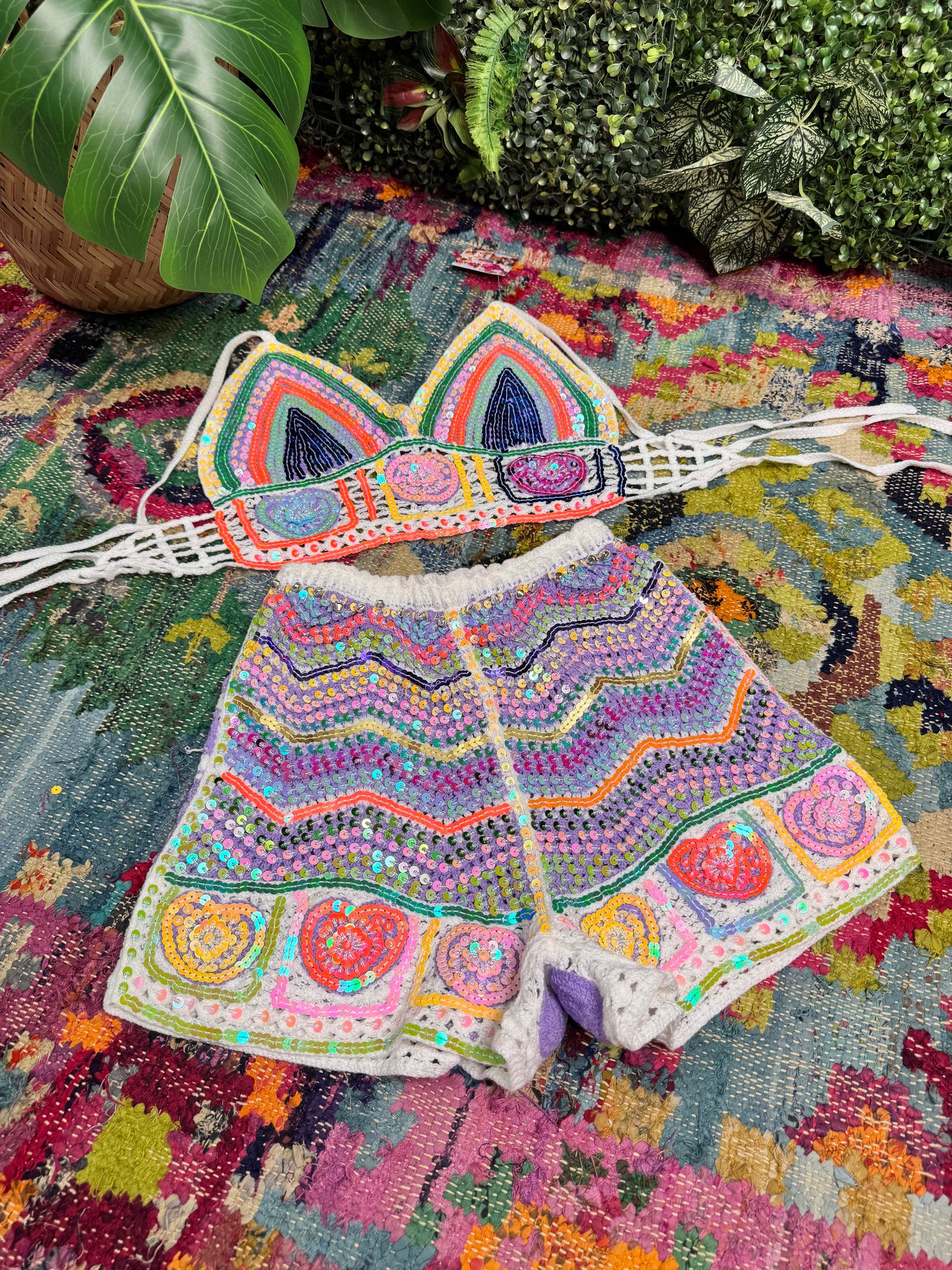 Gypsy Soul Embellished Crochet Co ord