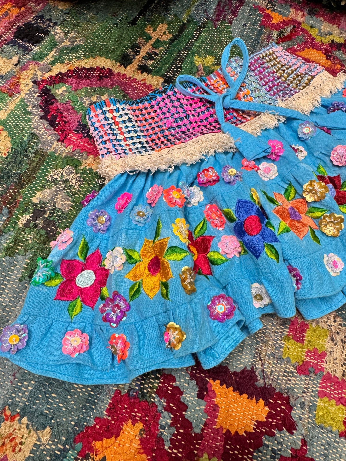 Gypsy Soul Mini Blue Skirt