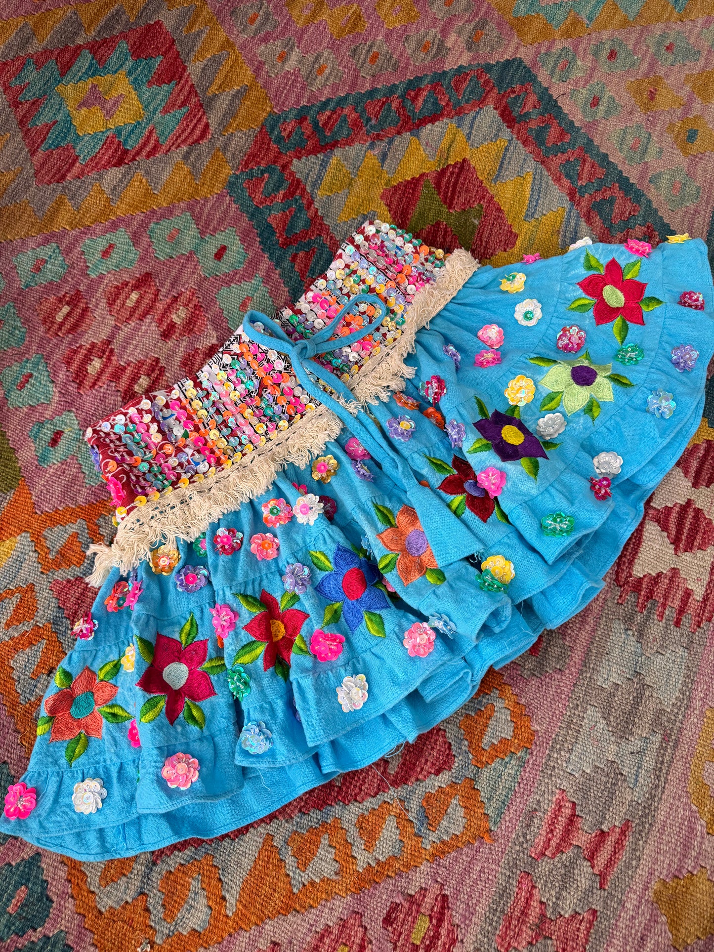 Gypsy Soul Mini Blue Skirt - 1