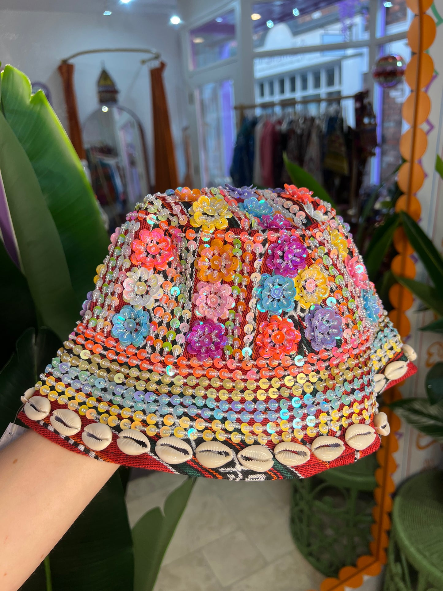 Sequin & Shell Bucket Hat - 5