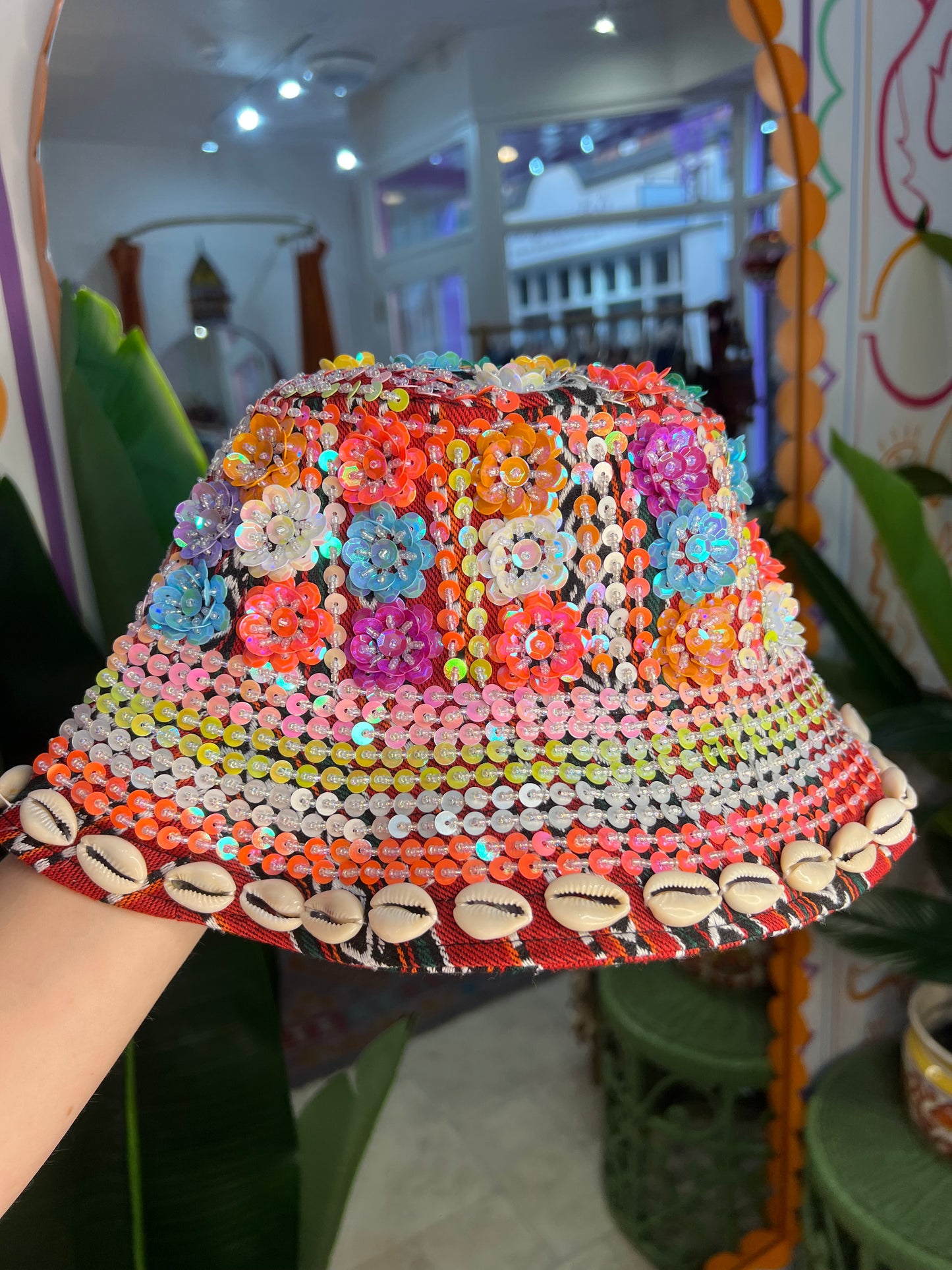 Sequin & Shell Bucket Hat - 17
