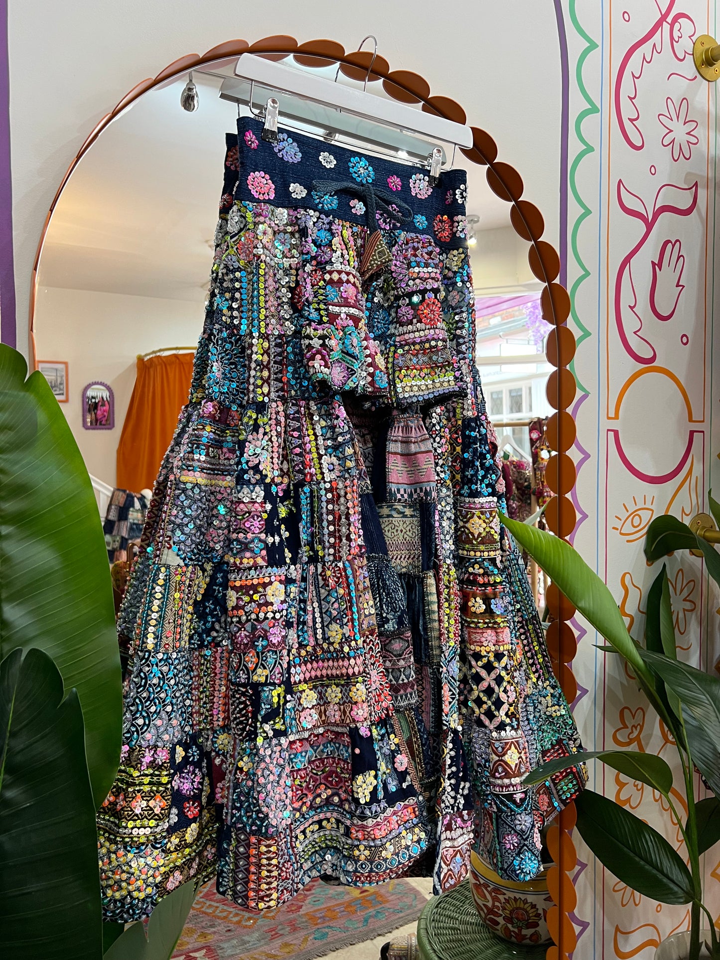 Patchwork Sequin Ibiza Skirt - 2