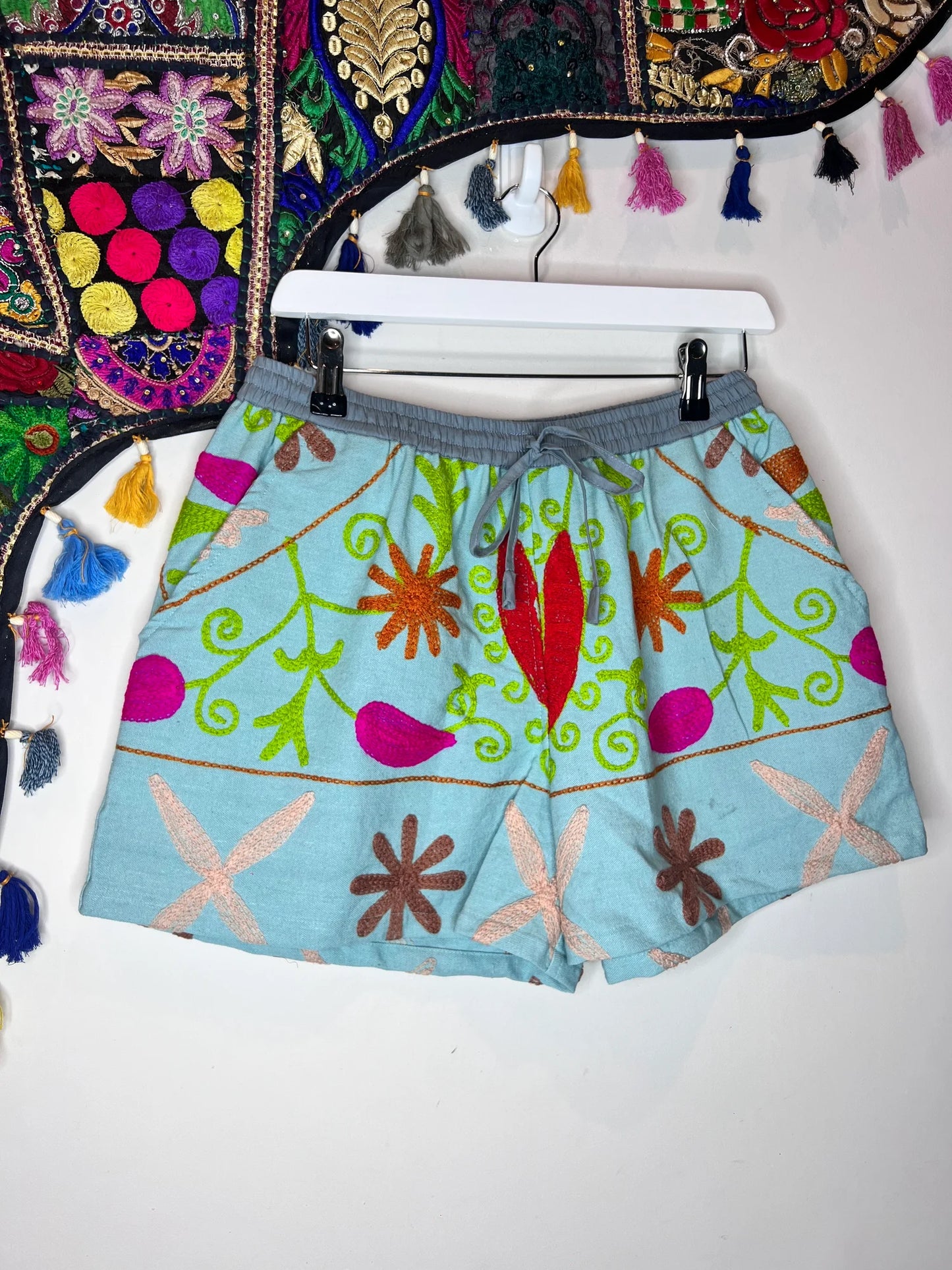 Suzani Shorts - Sky Blue 33 - UK 10-12