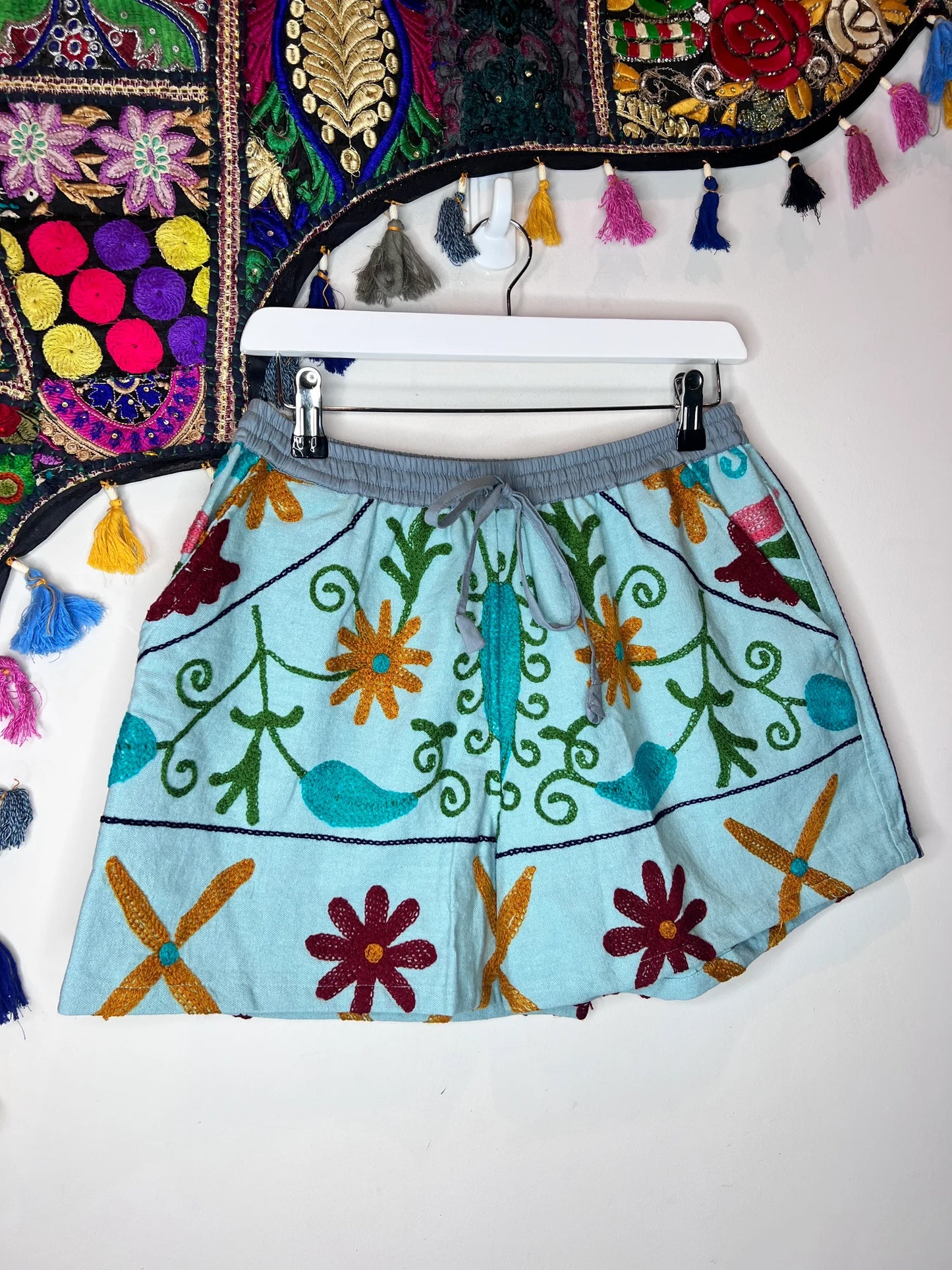 Suzani Shorts - Sky Blue 37 - UK 10-12