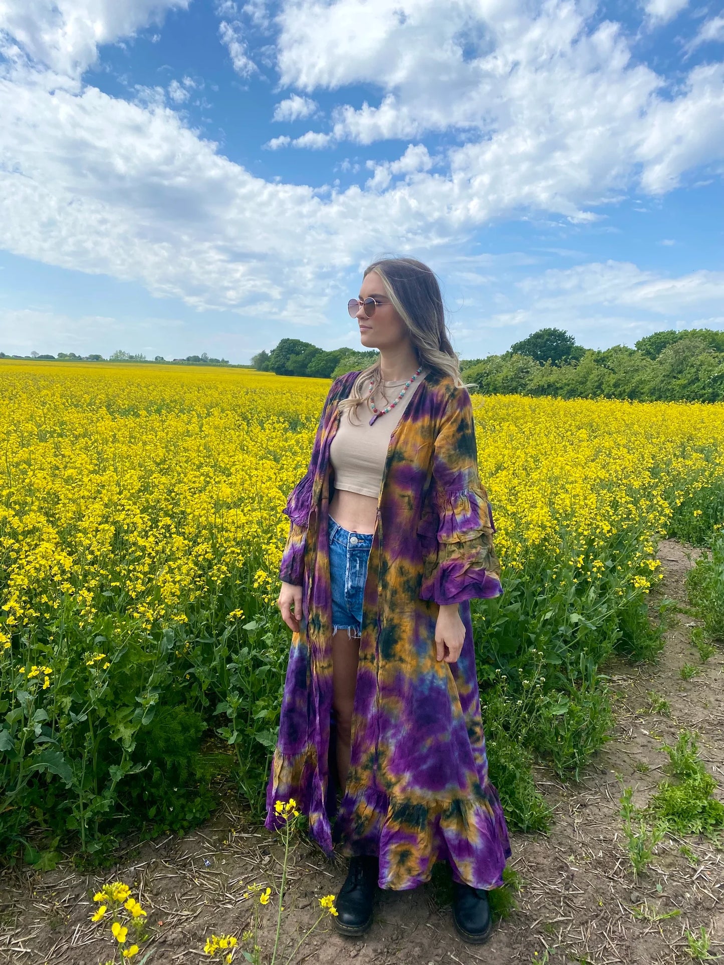 Tie Dye Floor Length Jacket - 10