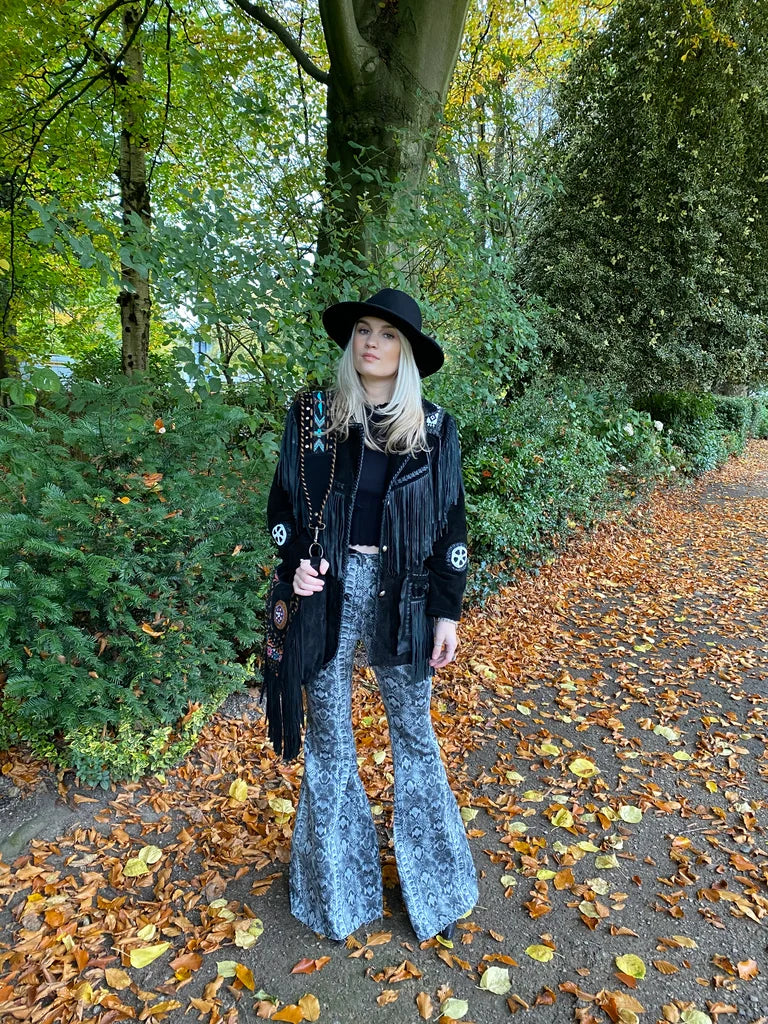 Suede tassel jacket clearance