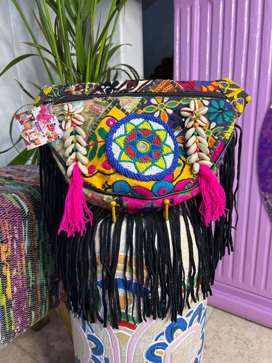 Boho Black Bumbag - 9