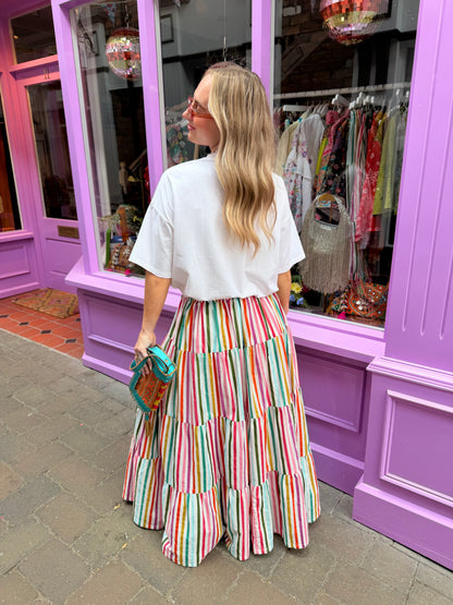 Multi Maxi Stripe Skirt