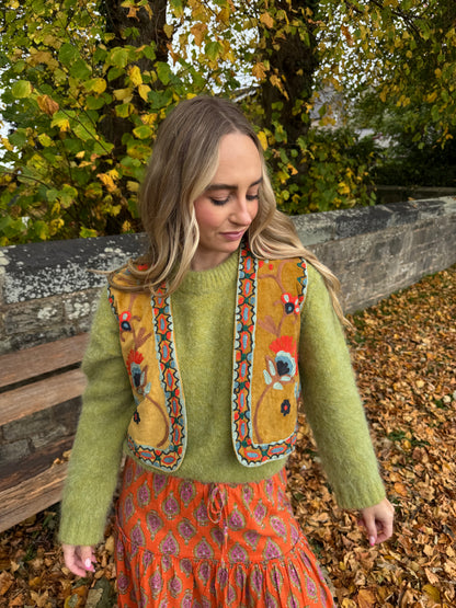 Velvet Flower Waistcoat